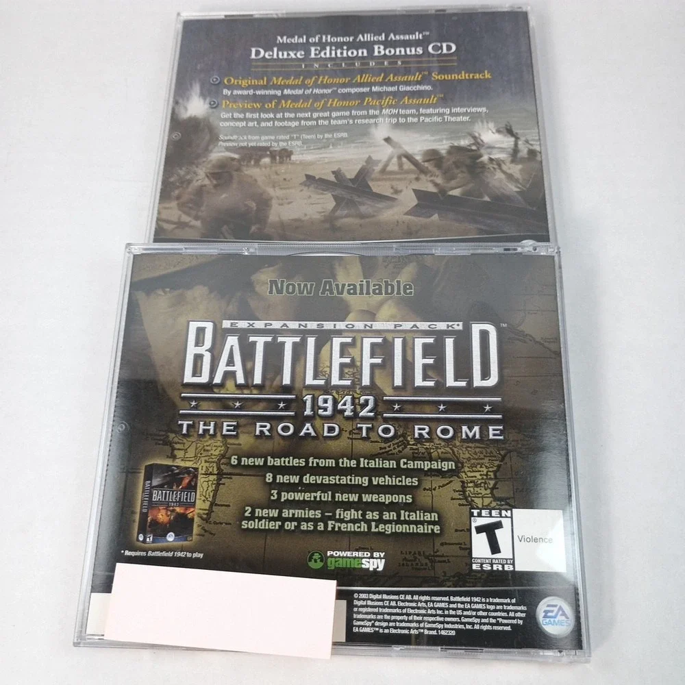 Medal of Honor: Allied Assault & Spearhead Expansion w/ Key PC Game CD-ROM 2002